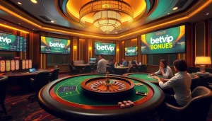 Trải nghiệm những trận cược đầy căng thẳng tại Betvip với bầu không khí casino sống động và các trò chơi thú vị.