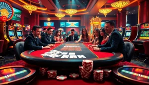Experience the thrill of gaming at https://bong99.pro/ with vibrant casino tables and excited players.