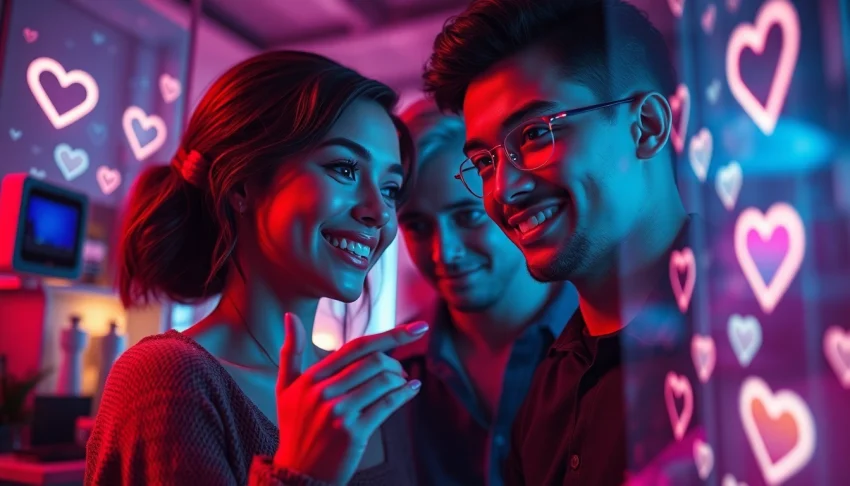 Engaging in ai sex chat free with interactive AI avatars in a vibrant digital space.