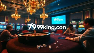 Join the excitement at 79king.con with players engaging in a thrilling high-stakes poker game.