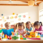Explore activities at https://juniorsjunction.com, showcasing happy children engaging in creative play.