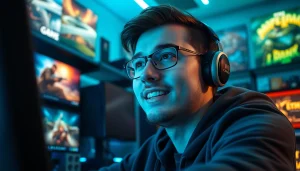 Gamer concentrating intensely during a session, highlighting the https://www.gamelevate.com experience.