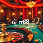 Players engaging in a thrilling game at rr88 casino, showcasing strategy and excitement in a luxurious atmosphere.