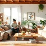 Enhance your home with sustainable ideas at https://sicherlebensraum.de, showcasing a harmonious family living space.