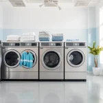 Experience quality Laundry service near me with professionally organized laundry setup and bright ambiance.
