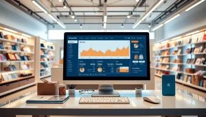 Visually engage with the concept of deviens-dropshipper.fr through a professional dropshipping workspace setup.