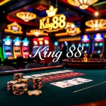 Experience the vibrant gambling atmosphere at King 88 casino featuring dynamic tables and stunning slot machines.