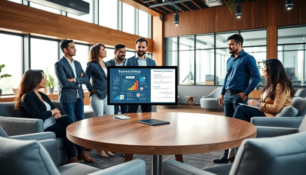 Entrepreneurs collaborating in a vibrant office, highlighting business dynamics.