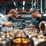 Expert metal polishing services in Malaysia showcasing shiny brass and stainless steel components
