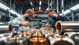 Expert metal polishing services in Malaysia showcasing shiny brass and stainless steel components