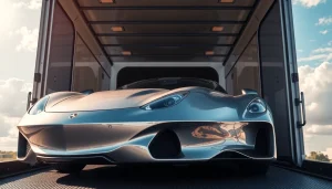Secure luxury auto transport at https://luxuryautocarriers.com showcasing an exotic car in an enclosed carrier.