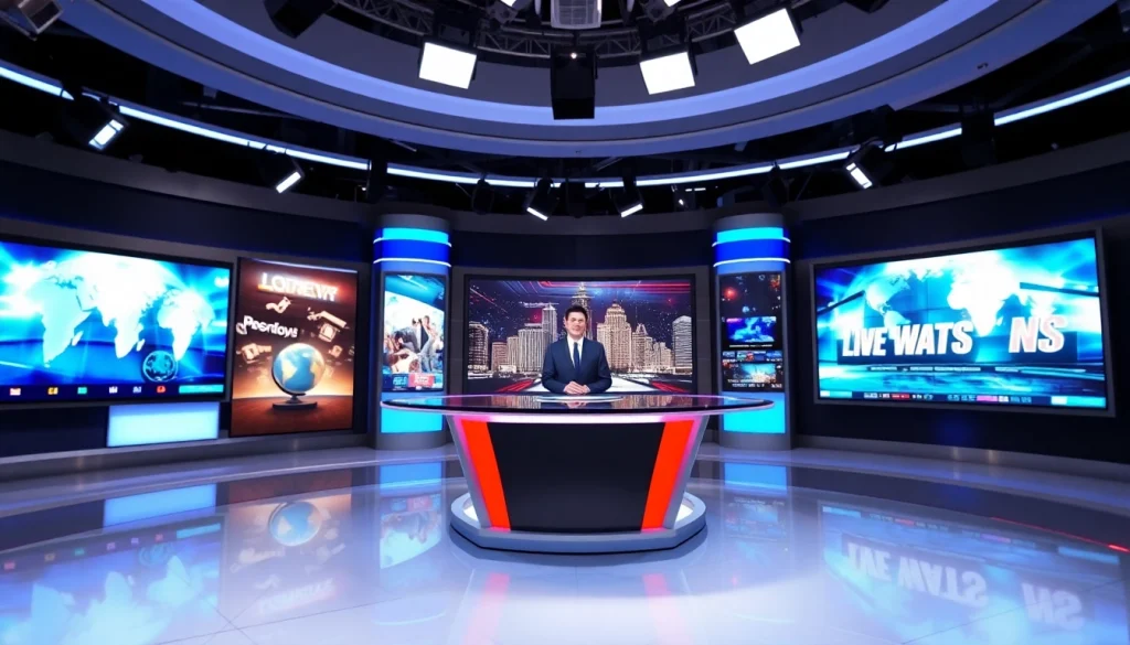 WTAJ news anchor presenting live updates in a modern news studio.
