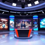 WTAJ news anchor presenting live updates in a modern news studio.