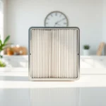 HEPA filter showcased in a modern air purifier, emphasizing air cleanliness and efficiency.