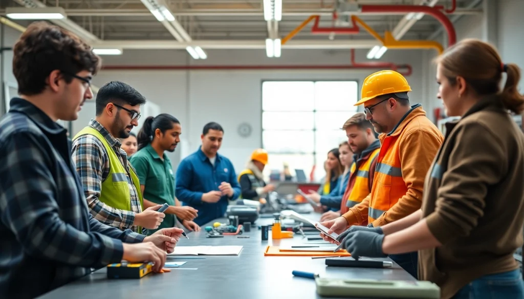 Students learning practical skills at trade schools oahu in a bright, engaging classroom.