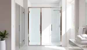 Shower doors uk showcasing elegant glass designs in a contemporary bathroom.