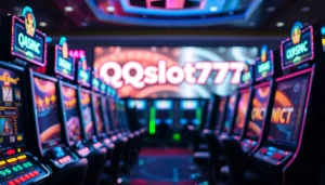 Menangkan di qqslot777 dengan suasana kasino yang penuh warna dan semangat.