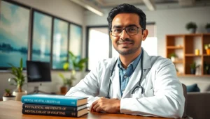 Meeting with top psychiatrist in dubai in a serene and welcoming office.