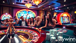 Experience thrilling gaming action at Haywin casino with roulette, poker, and slot machines.