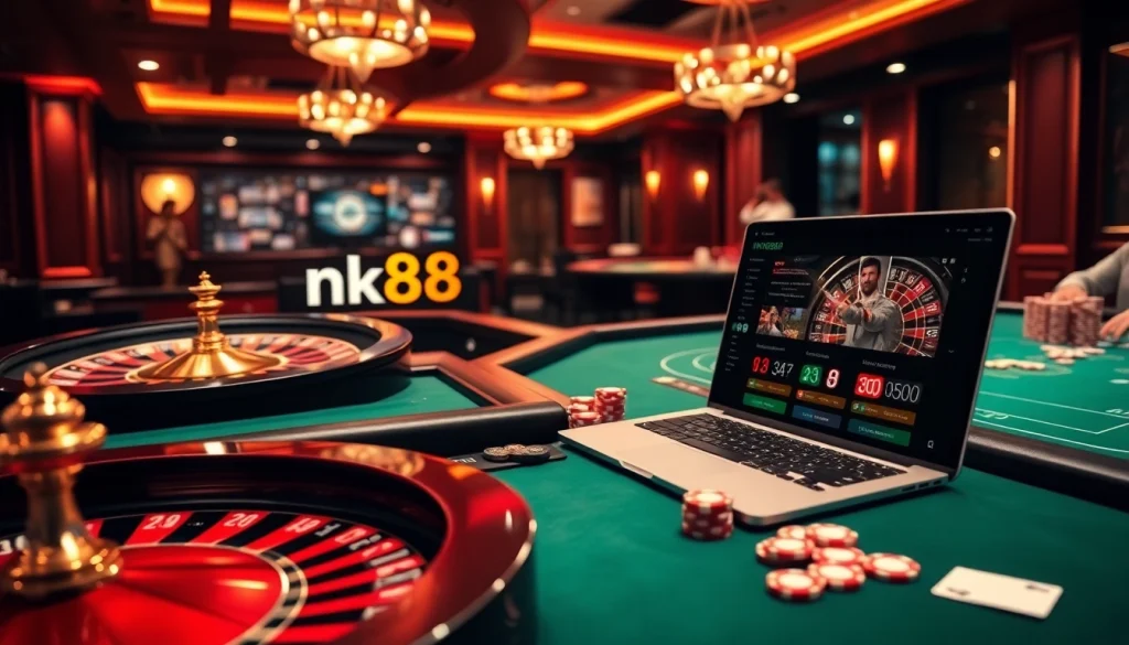 Experience thrilling moments at a luxurious nk88 casino with dynamic gaming visuals.