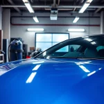 Experience exceptional car detailing Chattanooga with a professional setup highlighting gleaming vehicles and cleaning equipment.