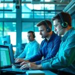 Delivering expert it services washington dc with a dedicated tech support team in a modern workspace.