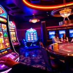 Rasakan sensasi slot depo 5K dengan mesin slot yang berwarna-warni dan atmosfer kasino yang hidup.