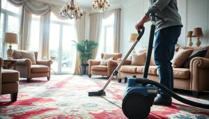 Carpet cleaners Lincoln CA provide expert service in a sunlit living room.