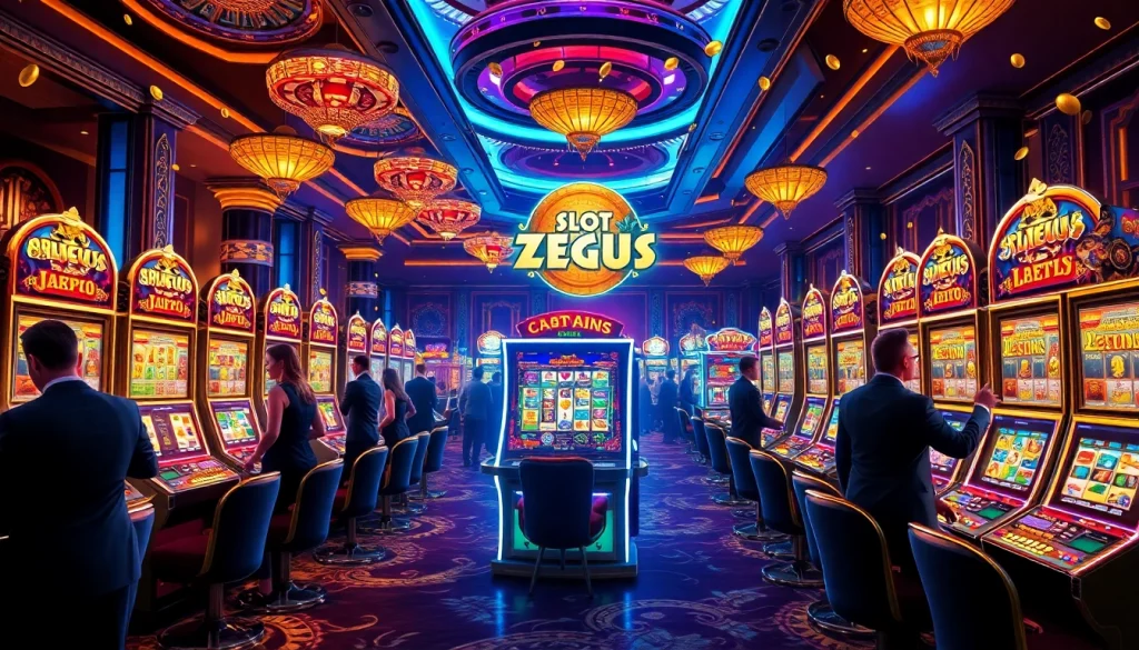 Experience the thrill of winning at the Slot Zeus casino game in a vibrant atmosphere.