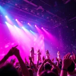 Catch the latest Blackpink news with BLACKPINK performing live on stage amidst vibrant concert lights.