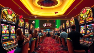 Rasakan kegembiraan permainan slot pulsa dengan pemain yang menang besar di mesin slot yang penuh warna.