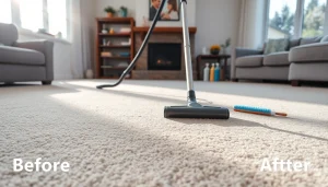 Revitalize your carpets with expert carpet cleaning Roseville CA services, showcasing a bright home transformation.