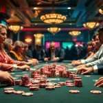 qq8821 pemain aktif di meja judi yang mewah dengan chip berkilau