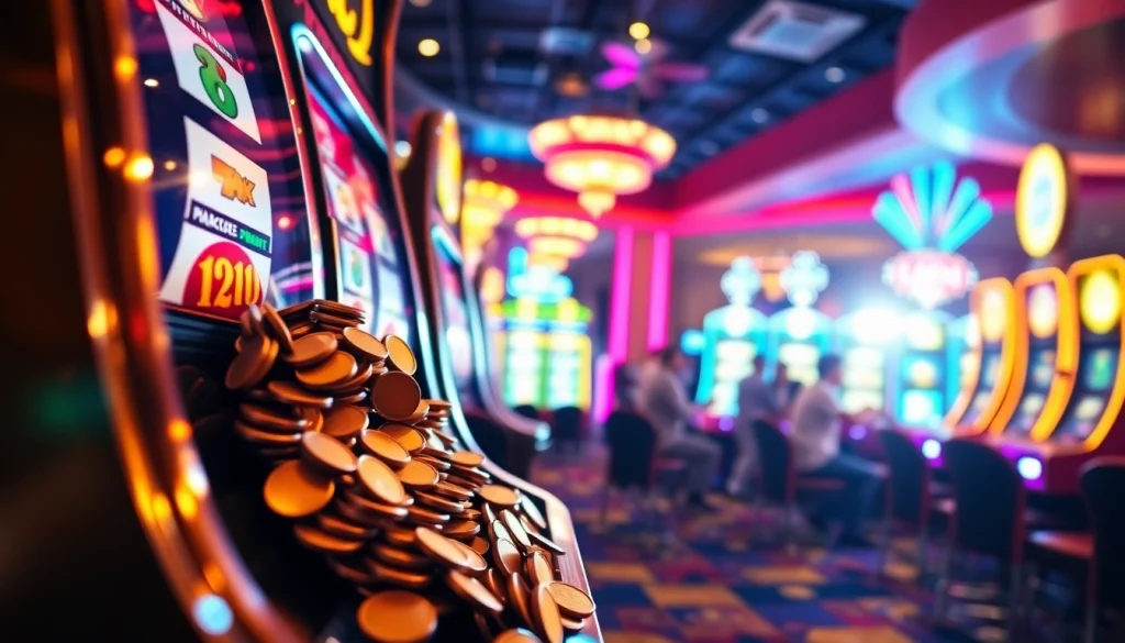 Pinco Casino pulsuz firlanmalar ilə dolu səliqəli slot maşınlarını təqdim edən dinamik kazino görüntüsü.