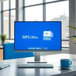 在现代工作站上体验 WPS Office，环境明亮且专业。