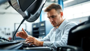 Understanding extended auto warranty options while the mechanic works diligently on a car engine.