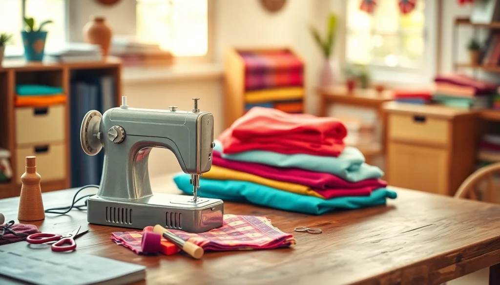 Een beginner's naaien project met stoffen voor naaien beginners Nederland op een houten tafel.