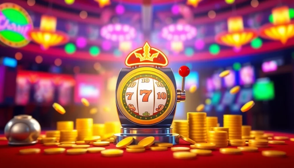 Permainan situs slot gacor dengan simbol yang berkilauan dan efek jackpot.
