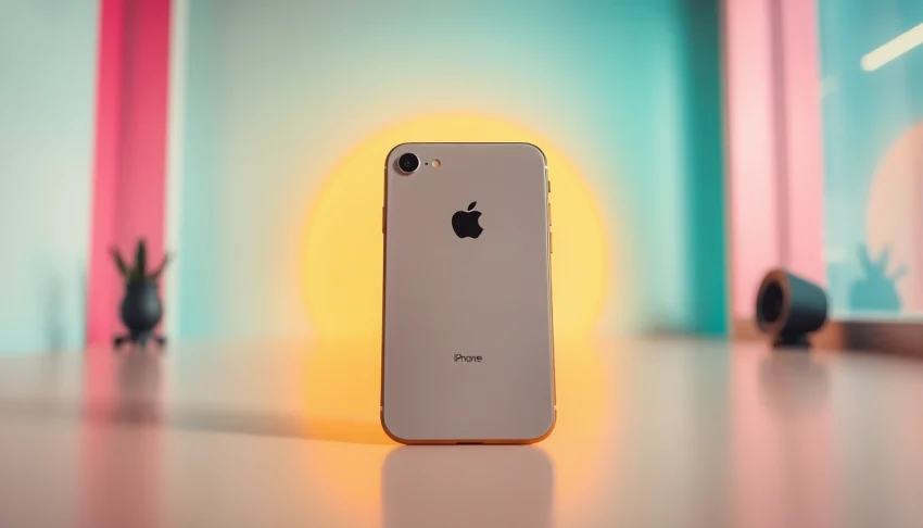 Interactuar con el iPhone SE 4 mostrando su diseño elegante y características en contexto.