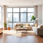 Experience the Lowest rate guaranteed for cheap apartments in a stylish, cozy living room setting.