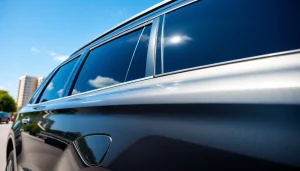 Enhance visibility with premium window tint Chattanooga on sleek vehicle parked in city.
