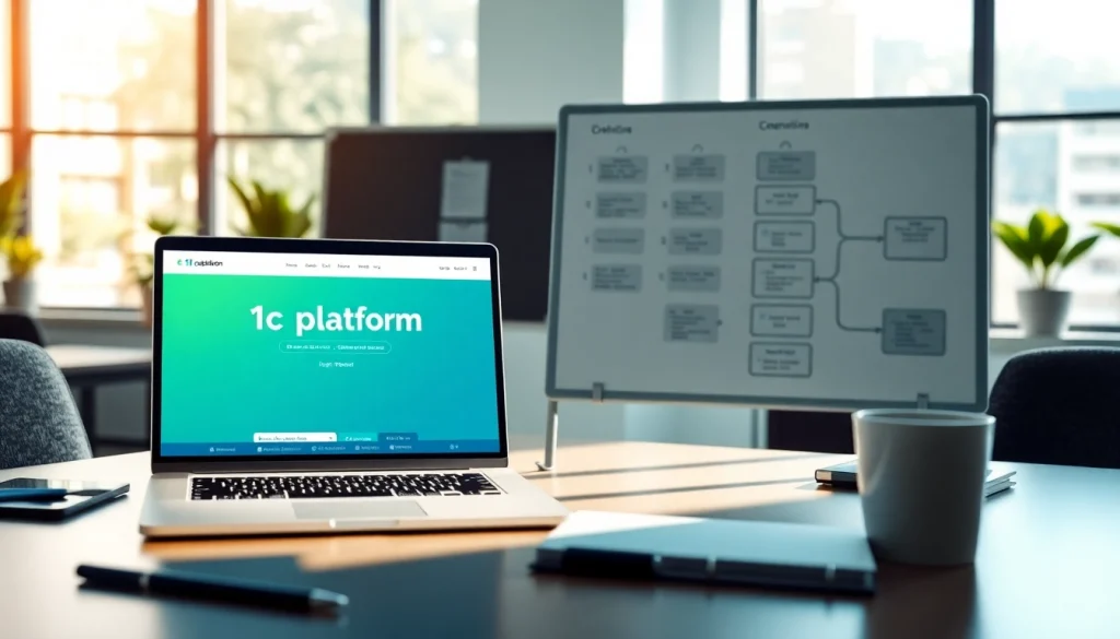 Showcasing 1cplatform in a productive office setting, highlighting creativity and innovation.