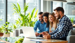 Engaging digital marketing strategy discussion at maeden.com/en office.