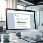 Convert WhatsApp chats seamlessly with https://chattopdf.app in a modern office setup.