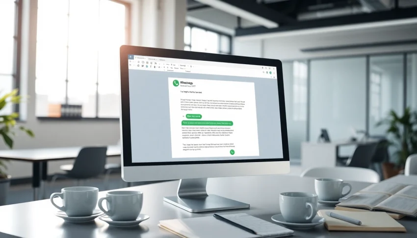 Convert WhatsApp chats seamlessly with https://chattopdf.app in a modern office setup.