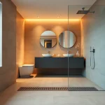 Admire stylish douches à l'italienne designed for modern bathrooms.