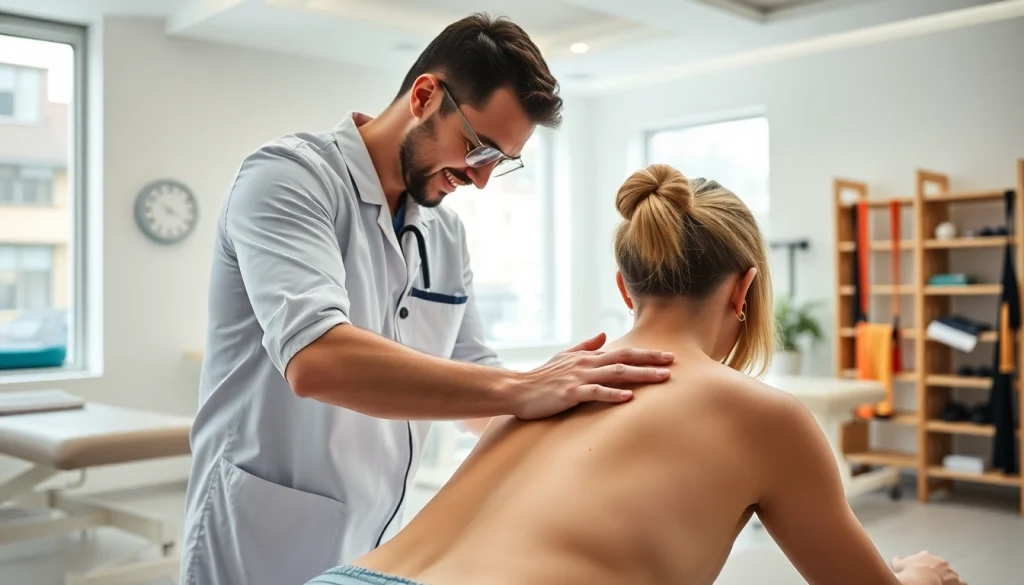 Physiotherapy session demonstrating effective treatments in north side edmonton physiotherapy.