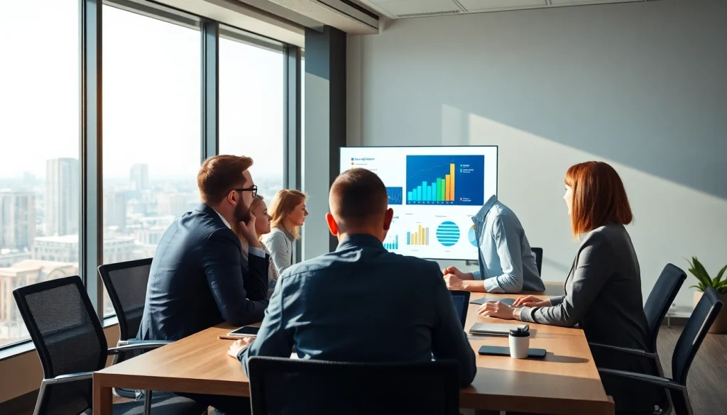 Explore competitive intelligence faqs with a diverse team analyzing data in a modern office.