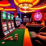 Exciting gameplay at an idnslot machine inside a vibrant casino atmosphere.