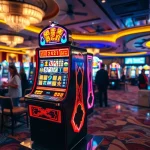 Permainan slot demo mahjong yang menarik di kasino dengan banyak pemain yang antusias.